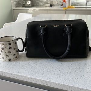 Henri Bendel black satchel bag.